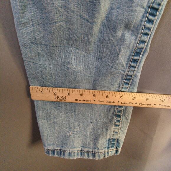 BKE Tyler Jeans Mens 32 R Blue Light Wash Western Straight Stretch - Picture 9 of 10